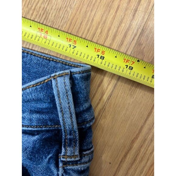 18W Lands End - Women's denim blue jeans - Wide Leg - short - Picture 6 of 8